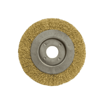 Корщетка-колесо, 22.2мм. сталь, волнистая проволока 125мм 39065